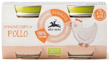 4 mc KREM Z KURCZAKA BEZGLUTENOWY BIO (2 x 80 g) 160 g - ALCE NERO