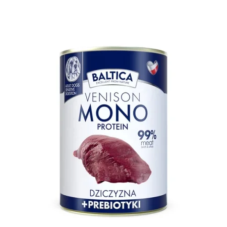 Baltica Mono Venison Dziczyzna z prebiotykami - karma mokra dla psa - 400g