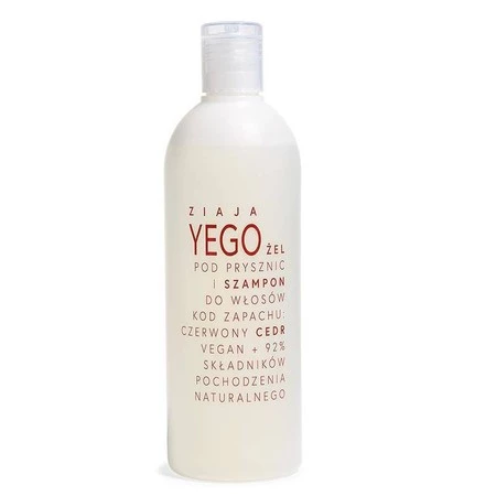 Ziaja Yego, Żel pod prysznic i szampon do włosów Czerwony Cedr 400ml