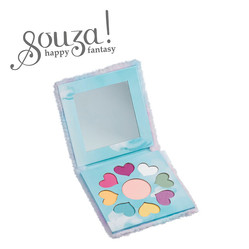 Souza! Paleta cieni do powiek z lusterkiem dla dzieci w puchatym etui 9 el. Jednorożec