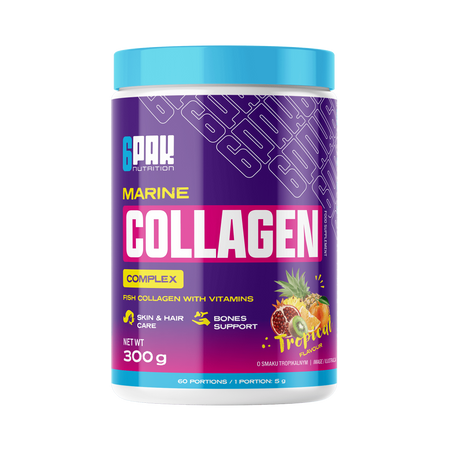 6PAK MARINE COLLAGEN COMPLEX 300g smak owoce tropikalne