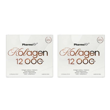Zestaw 2x Pharmovit Kolagen 12 000 max zestaw shot 30 szt x 30 ml