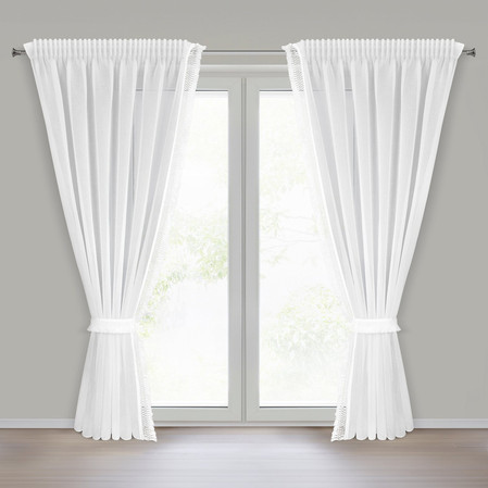 FIRANA GOTOWA KIRA 3 NA TAŚMIE 140 X 270 CM BIAŁY