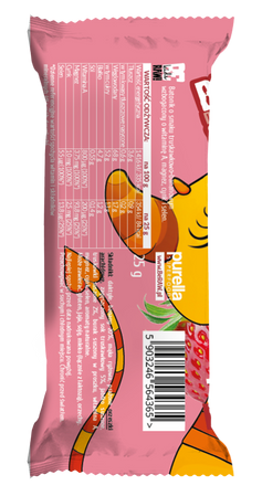 Zestaw: 10x BeRAW Kids Baton owocowy Truskawka i Banan - 25g baton dla dzieci