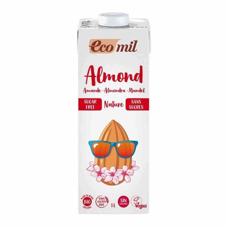 EcoMil − Napój migdałowy bez cukru bezgl. BIO − 1000 ml