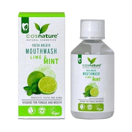 Fresh Breath Mouthwash naturalny płyn do płukania jamy ustnej o smaku limonki i mięty 300ml