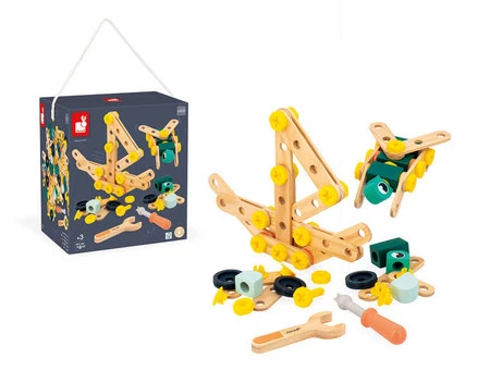 Janod Zestaw konstruktora 100 elementów Brico'kids 3+