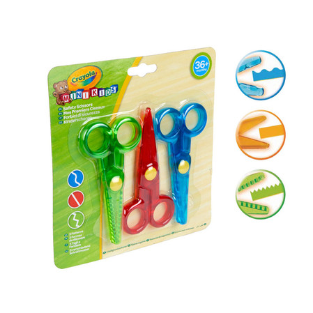 Nożyczki x3 wzorki Mini Kids 8119 Crayola