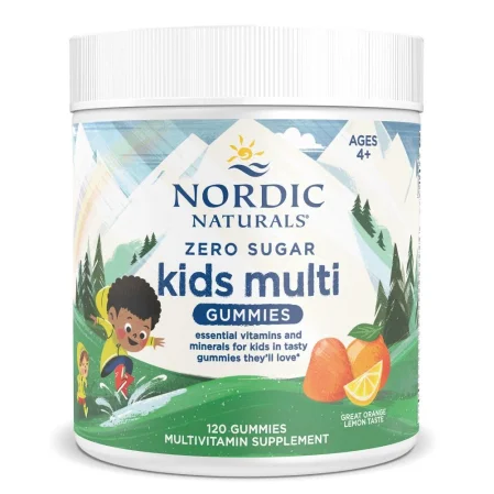 Nordic Naturals Kids Multi Gummies zero cukru 120 żelek smak pomarańcza cytryna