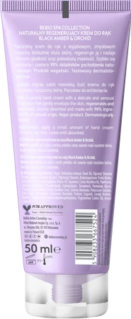 beBIO Spa Collection Regenerujący krem do rąk Black Amber & Orchid 50ml