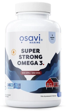 Osavi Super Strong Omega 3, 500 EPA / 250 DHA - 180 kaps.
