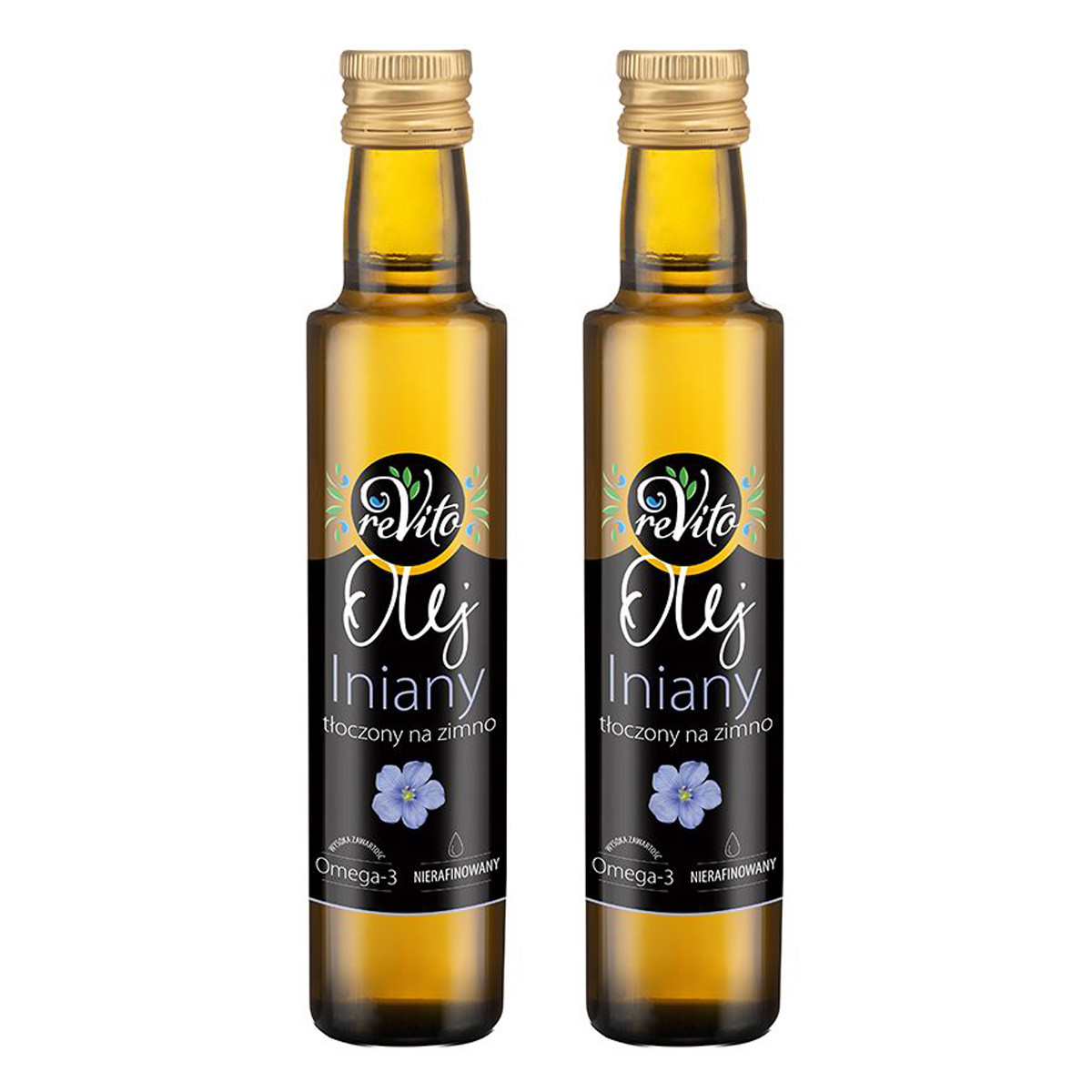 Zestaw 2x Olej lniany tłoczony na zimno 250 ml - Nabea.pl