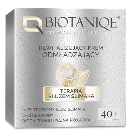 Biotaniqe,  Terapia Śluzem Ślimaka, Rewitalizujący Krem Odmładzający 40+, 50 ml