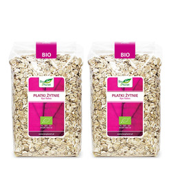 Zestaw: 2x PŁATKI ŻYTNIE BIO 600 g - BIO PLANET