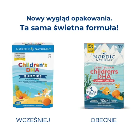 Nordic Naturals Childrens DHA Gummies kwasy Omega 3 kwasy tluszczowe EPA i DHA 30 żelek owoce tropikalne