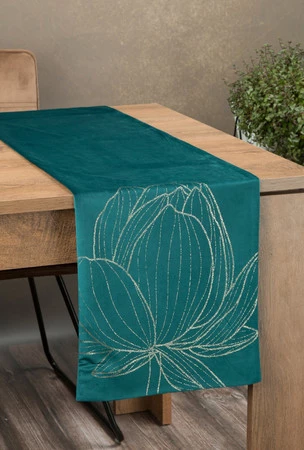 OBRUS BLINK 12 35 X 220 CM CIEMNOTURKUSOWY