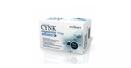 Vitadiet Cynk Organiczny 15 Mcg 60 Tabl. odporność