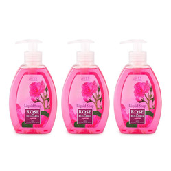 Zestaw: 3x ROSE Mydło w płynie 300ml BIOFRESH