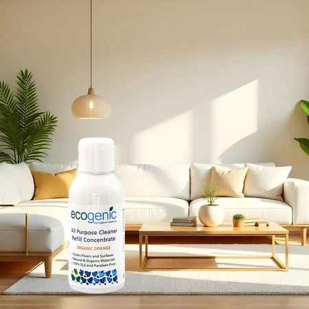 Ecogenic, Refill uniwersalnego płynu do czyszcenia różnych powierzchni, Pomarańcza, 100 ml