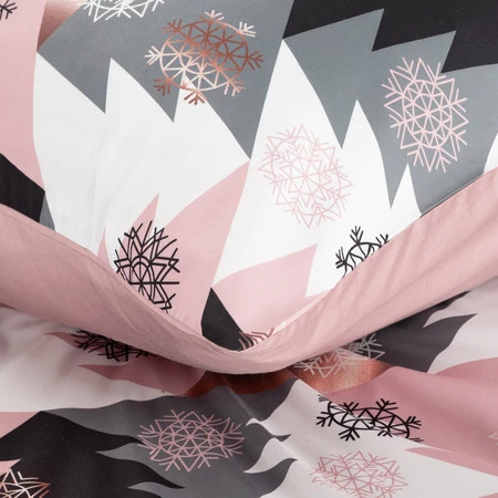 Komplet pościeli świątecznej Aura, 140 x 200 cm, Różowy