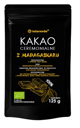 ISLAVERDE (SEGURA) KAKAO CEREMONIALNE TABLICZKA BIO 125 g