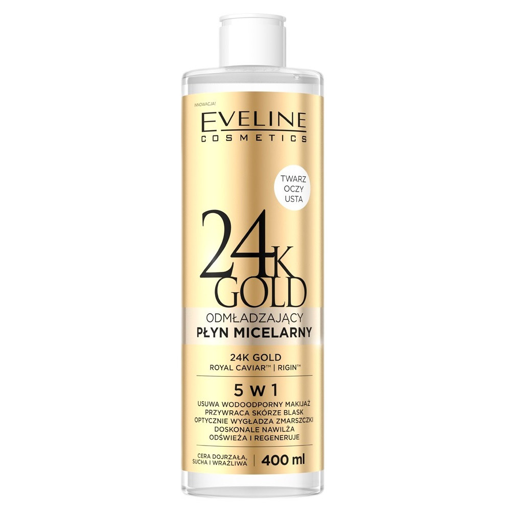 24K Gold odmładzający płyn micelarny 5w1 400ml - Nabea.pl