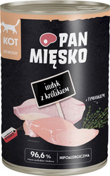 PAN MIĘSKO Indyk z Królikiem dla kota 400g