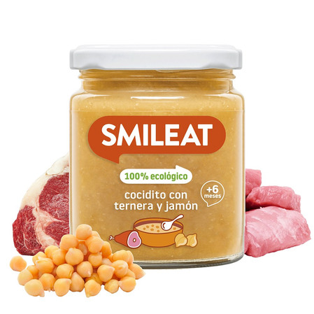 Smileat, BIO Słoiczek z gulaszem z cielęciny i szynki 6m+, 230g