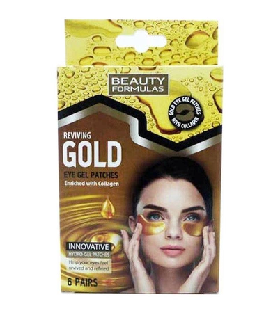 Beauty Formulas złote żelowe płatki pod oczy 6 par