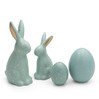 Ozdoba Wielkanocna, Figurka ceramiczna, kolor jasnozielony, rozmiar 13 x 9 x 25 cm