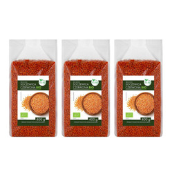 Zestaw: 3x Soczewica czerwona ekologiczna BIO 400 g
