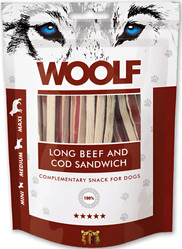 WOOLF Long Beef Cod Sandwich Wołowina Dorsz 100g
