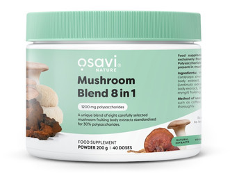 OSavi Mushroom Blend 8 in 1 Mieszanka grzybów 8 w 1 na wsparcie odporności 200g