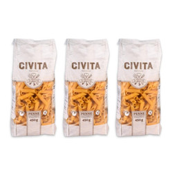 Zestaw: 3x MAKARON (KUKURYDZIANY) PENNE BEZGLUTENOWY 450 g - CIVITA