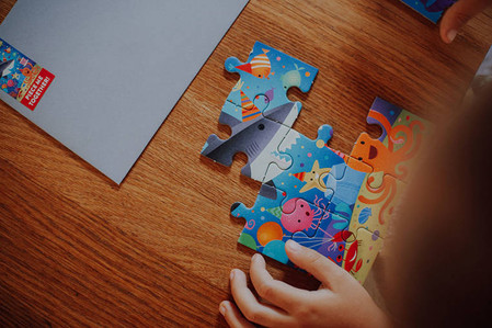 Mudpuppy Puzzle-kartka z życzeniami Rekin 12 elementów 3+