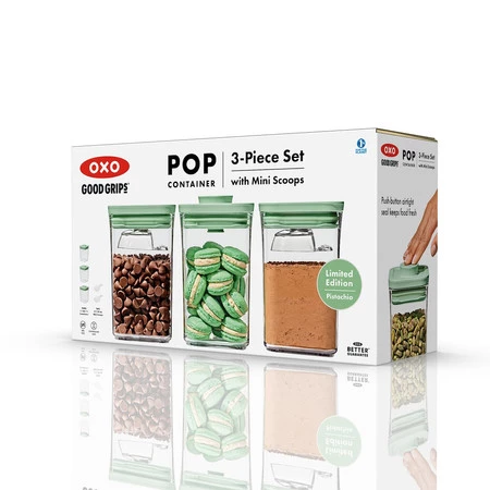 OXO-Zestaw 3 pojemników Pistachio Pop