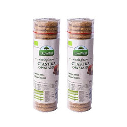 Zestaw: 2x EkoWital − Ciastka owsiane z owocami i orzechami BIO − 250 g