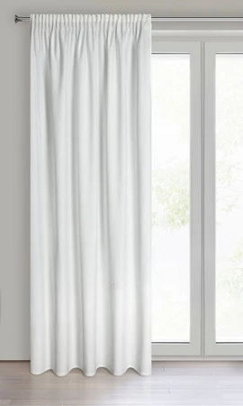 Zasłona gotowa D91 Rosa na Taśmie 140 x 270 cm, Biały