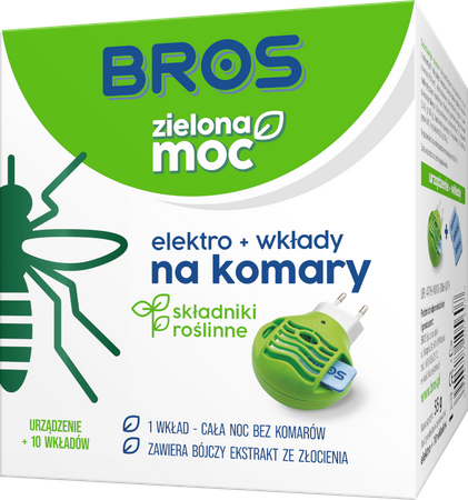 BROS Zielona Moc Elektro + 10 wkładów na komary