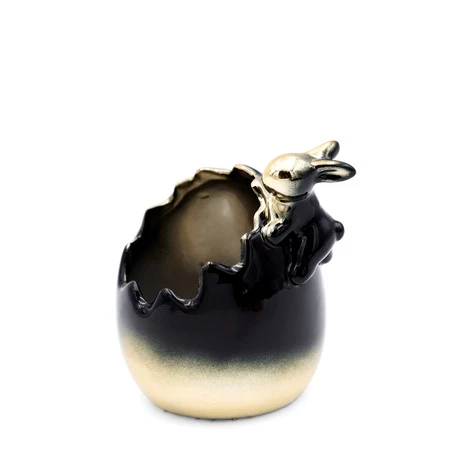 Ozdoba Wielkanocna, Figurka ceramiczna, kolor czarny, rozmiar 9 x 9 x 7 cm