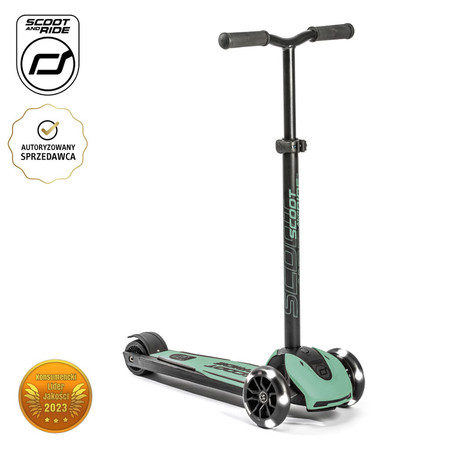 SCOOTANDRIDE Highwaykick 5 LED Hulajnoga trójkołowa balansowa ze świecącymi kółkami 5+ Forest