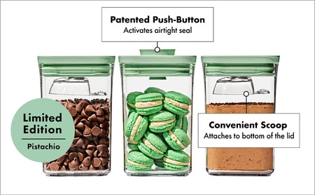 OXO-Zestaw 3 pojemników Pistachio Pop