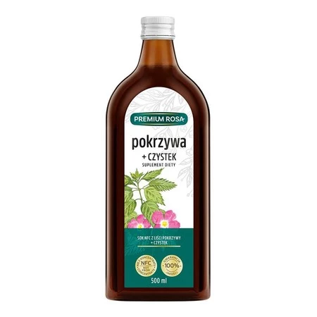 Sok z pokrzywy z czystkiem 100% 500 ml