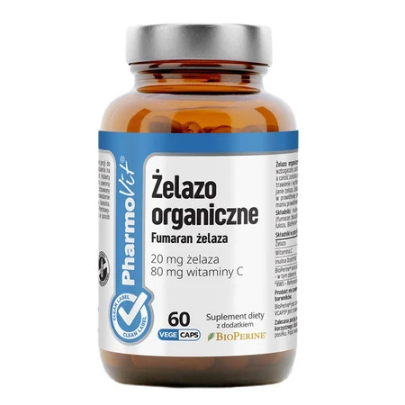 ŻELAZO 60 KAPSUŁEK 22,53 g - PHARMOVIT (CLEAN LABEL)