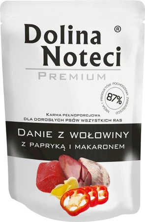 DOLINA NOTECI Premium Danie Wołowina Papryka Makaron 300g