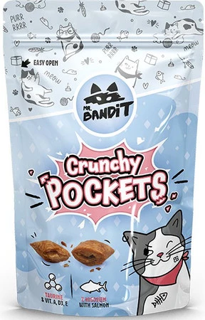 MR.BANDIT Crunchy Pockets z Łososiem dla kota 40g