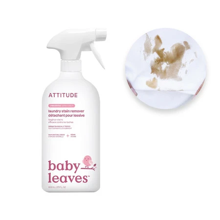 Attitude BABY LEAVES™, Odplamiacz do ubranek dziecięcych w spray'u, bezzapachowy, 800 ml