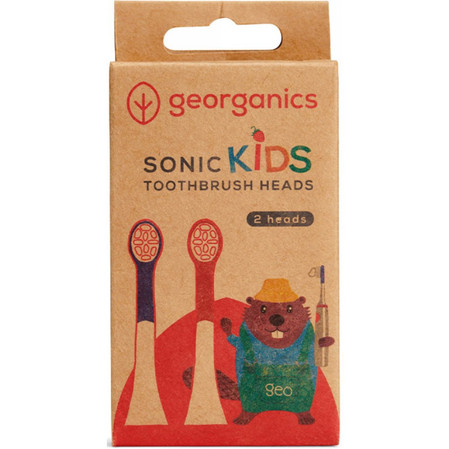 Georganics, GeoKids, Wymienne Główki do Szczoteczki Sonicznej dla Dzieci, SOFT, 2 szt.