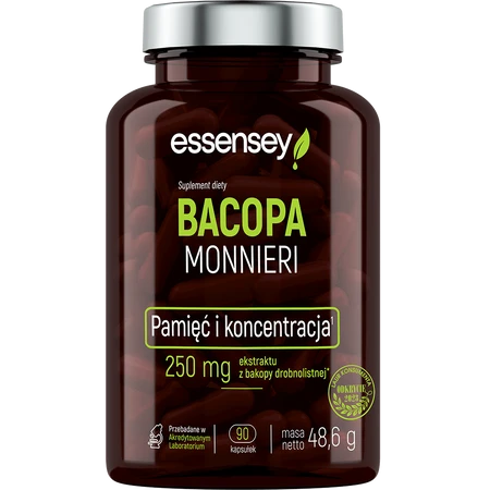Essensey BACOPA MONNIERI suplement na pamięć i koncentrację 90 kaps