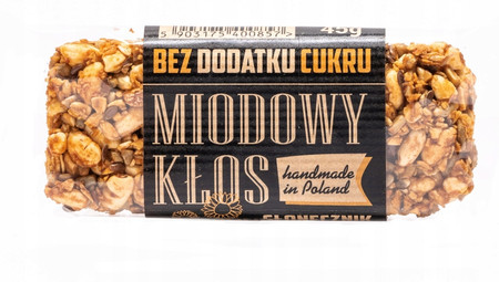 Łysoń Baton Miodowy Kłos BEZ DODATKU CUKRU słonecznik 45g